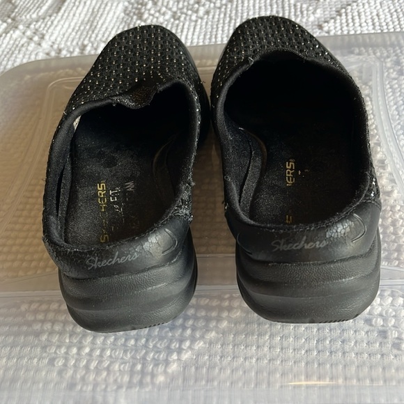 Skechers memory foam slip ons. Size 7. Black with bling on the tops. Size 7 - Picture 3 of 7